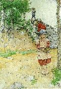 Carl Larsson vid kallaren oil painting on canvas